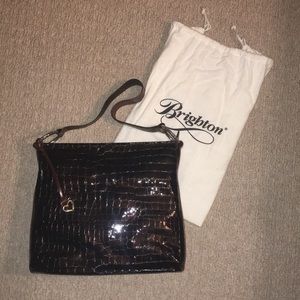 NWOT Brighton Women’s Croc Patent Handbag